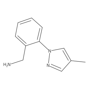 (2-(4-Methyl-1H-pyrazol-1-yl)phenyl)methanamine结构式