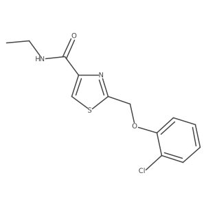 2-[(2-Chlorophenoxy)methyl]-N-ethyl-4-thiazolecarboxamide Structure