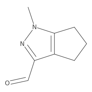 1-methyl-1H,4H,5H,6H-cyclopenta[c]pyrazole-3-carbaldehyde结构式