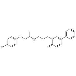 2-(4-chlorophenoxy)-N-(3-(6-oxo-3-phenylpyridazin-1(6H)-yl)propyl)acetamide结构式