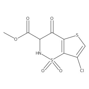 Methyl 7-chloro-1,1,4-trioxo-2,3-dihydrothieno[2,3-e]thiazine-3-carboxylate Structure