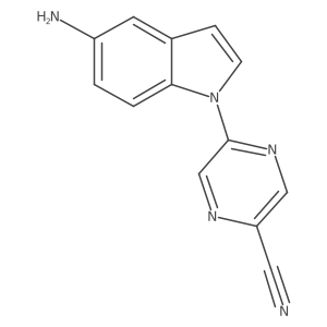5-(5-Amino-1H-indol-1-yl)-2-pyrazinecarbonitrile Structure