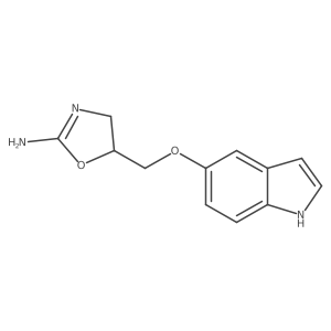 5-(1H-indol-5-yloxymethyl)-4,5-dihydro-1,3-oxazol-2-amine结构式