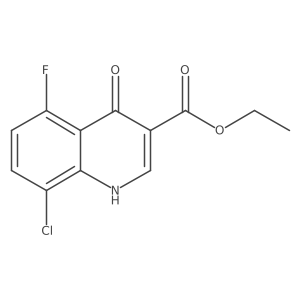 Ethyl 8-chloro-5-fluoro-4-hydroxyquinoline-3-carboxylate结构式
