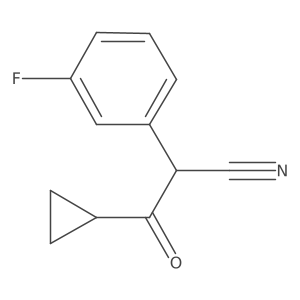 3-Cyclopropyl-2-(3-fluorophenyl)-3-oxopropanenitrile Structure