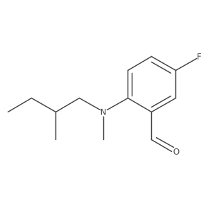 5-Fluoro-2-[methyl(2-methylbutyl)amino]benzaldehyde Structure