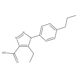 5-Ethyl-1-(4-propylphenyl)-1H-1,2,3-triazole-4-carboxylic acid结构式