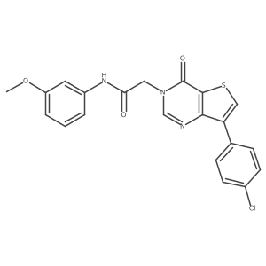 2-[7-(4-chlorophenyl)-4-oxothieno[3,2-d]pyrimidin-3(4H)-yl]-N-(3-methoxyphenyl)acetamide结构式