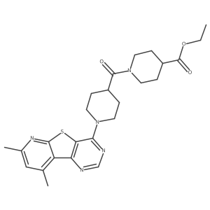Ethyl 1-(1-(7,9-dimethylpyrido[3',2':4,5]thieno[3,2-d]pyrimidin-4-yl)piperidine-4-carbonyl)piperidine-4-carboxylate Structure