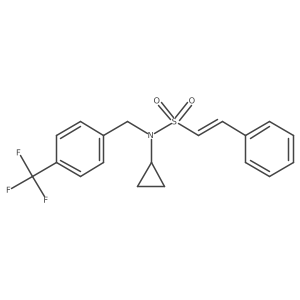 N-cyclopropyl-2-phenyl-N-{[4-(trifluoromethyl)phenyl]methyl}ethene-1-sulfonamide Structure