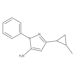3-(2-methylcyclopropyl)-1-phenyl-1H-pyrazol-5-amine Structure