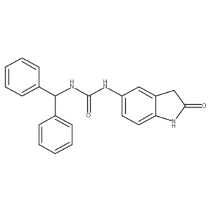 O=C1Cc2cc(NC(=O)NC(c3ccccc3)c3ccccc3)ccc2N1结构式