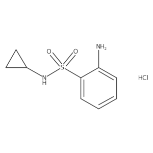 2-amino-N-cyclopropylbenzene-1-sulfonamide hydrochloride结构式