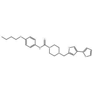 N-(4-butoxyphenyl)-4-((4-(furan-2-yl)thiazol-2-yl)methyl)piperazine-1-carboxamide Structure