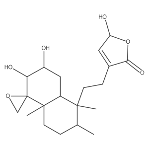 (5S)-3-{2-[(1S,2R,3R,4aS,5S,6S,8aR)-2,3-Dihydroxy-5,6,8a-trimethyloctahydro-2H-spiro[naphthalene-1,2'-oxiran]-5-yl]ethyl}-5-hydroxyfuran-2(5H)-one Structure