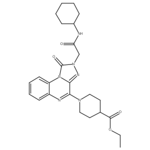 Ethyl 1-(2-(2-(cyclohexylamino)-2-oxoethyl)-1-oxo-1,2-dihydro-[1,2,4]triazolo[4,3-a]quinoxalin-4-yl)piperidine-4-carboxylate Structure