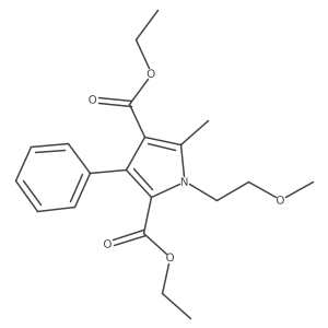 Diethyl 1-(2-methoxyethyl)-5-methyl-3-phenylpyrrole-2,4-dicarboxylate结构式