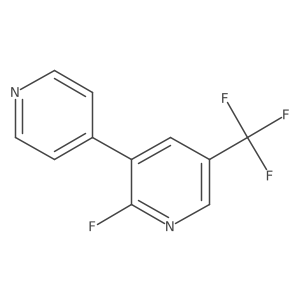 2-Fluoro-3-(pyridin-4-yl)-5-(trifluoromethyl)pyridine Structure