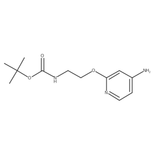 tert-butyl N-[2-[(4-amino-2-pyridyl)oxy]ethyl]carbamate Structure