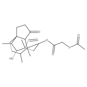 (3aR,4R,5R,7S,8S,9R,9aS,12R)-8-hydroxy-4,7,9,12-tetramethyl-3-oxo-7-vinyldecahydro-4,9a-propanocyclopenta[8]annulen-5-yl 2-(acetylthio)acetate结构式