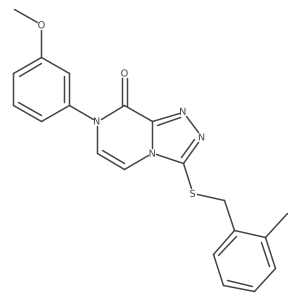 7-(3-methoxyphenyl)-3-[(2-methylbenzyl)thio][1,2,4]triazolo[4,3-a]pyrazin-8(7H)-one Structure