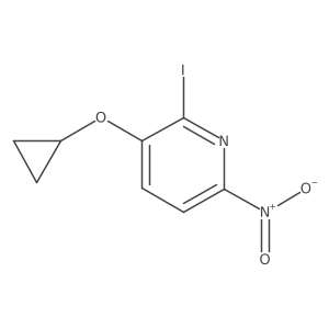 3-Cyclopropoxy-2-iodo-6-nitropyridine结构式