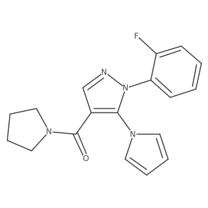 [1-(2-fluorophenyl)-5-(1H-pyrrol-1-yl)-1H-pyrazol-4-yl](pyrrolidin-1-yl)methanone Structure