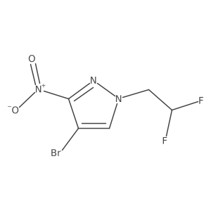 4-bromo-1-(2,2-difluoroethyl)-3-nitro-1H-pyrazole结构式