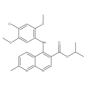 Isopropyl 4-((4-chloro-2,5-dimethoxyphenyl)amino)-7-methyl-1,8-naphthyridine-3-carboxylate结构式