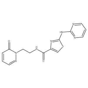 N-(2-(6-oxopyridazin-1(6H)-yl)ethyl)-2-(pyrimidin-2-ylamino)thiazole-4-carboxamide Structure