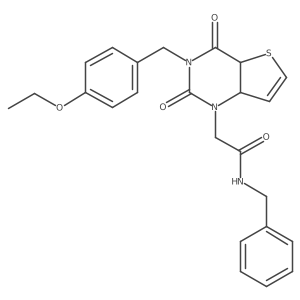 N-benzyl-2-{3-[(4-ethoxyphenyl)methyl]-2,4-dioxo-1H,2H,3H,4H-thieno[3,2-d]pyrimidin-1-yl}acetamide Structure