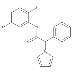 N-(2,5-difluorophenyl)-2-phenyl-2-(1H-pyrrol-1-yl)acetamide结构式