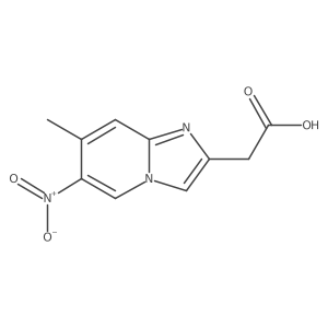 6-Methyl-5-nitroimidazo[1,2-a]pyridin-2-acetic acid结构式