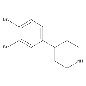 4-(3,4-Dibromophenyl)piperidine结构式