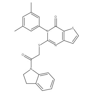 2-{[2-(2,3-dihydro-1H-indol-1-yl)-2-oxoethyl]sulfanyl}-3-(3,5-dimethylphenyl)thieno[3,2-d]pyrimidin-4(3H)-one Structure