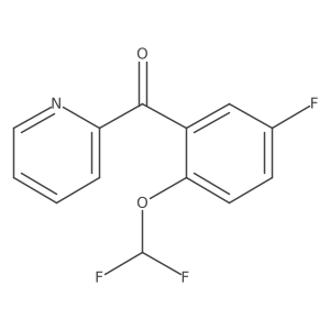 2-(5-Fluoro-2-(difluoromethoxy)benzoyl)pyridine结构式