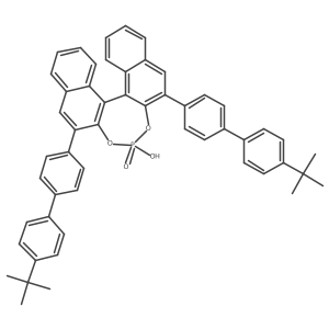 (11bR)-2,6-Bis(4'-(tert-butyl)-[1,1'-biphenyl]-4-yl)-4-hydroxydinaphtho[2,1-d:1',2'-f][1,3,2]dioxaphosphepine 4-oxide Structure