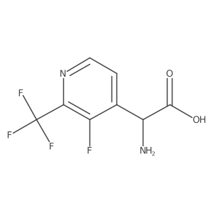 (R)-2-Amino-2-(3-fluoro-2-(trifluoromethyl)pyridin-4-yl)acetic acid Structure