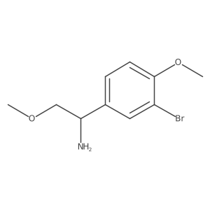 (S)-1-(3-Bromo-4-methoxyphenyl)-2-methoxyethan-1-amine结构式