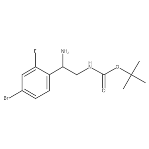 tert-butyl N-[2-amino-2-(4-bromo-2-fluorophenyl)ethyl]carbamate Structure