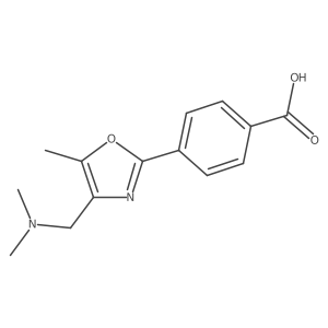 4-{4-[(Dimethylamino)methyl]-5-methyl-1,3-oxazol-2-YL}benzoic acid结构式