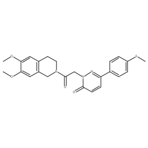2-[2-(6,7-dimethoxy-3,4-dihydroisoquinolin-2(1H)-yl)-2-oxoethyl]-6-[4-(methylsulfanyl)phenyl]pyridazin-3(2H)-one Structure