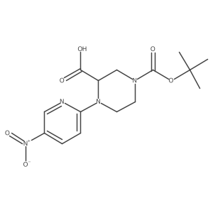 4-(5-Nitro-pyridin-2-yl)-piperazine-1,3-dicarboxylic acid 1-tert-butylester Structure