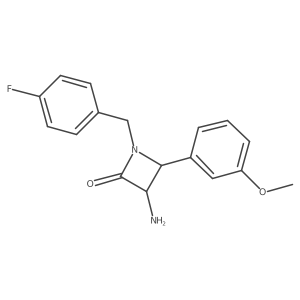 3-Amino-1-(4-fluorobenzyl)-4-(3-methoxyphenyl)azetidin-2-one Structure