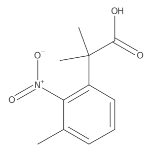 2-Methyl-2-(3-methyl-2-nitrophenyl)propanoic acid结构式