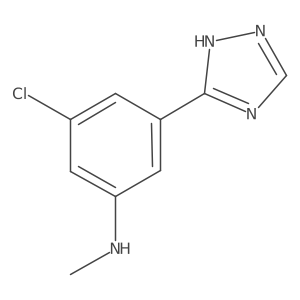 3-Chloro-N-methyl-5-(1H-1,2,4-triazol-5-yl)benzenamine Structure