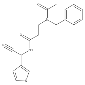 3-(N-benzylacetamido)-N-[cyano(thiophen-3-yl)methyl]propanamide结构式