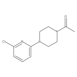 1-[4-(6-Chloro-2-pyridinyl)-1-piperazinyl]ethanone Structure