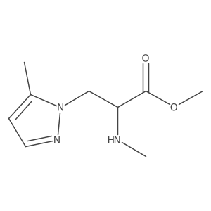 methyl 3-(5-methyl-1H-pyrazol-1-yl)-2-(methylamino)propanoate Structure