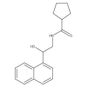 N-(2-hydroxy-2-(naphthalen-1-yl)ethyl)cyclopentanecarboxamide结构式